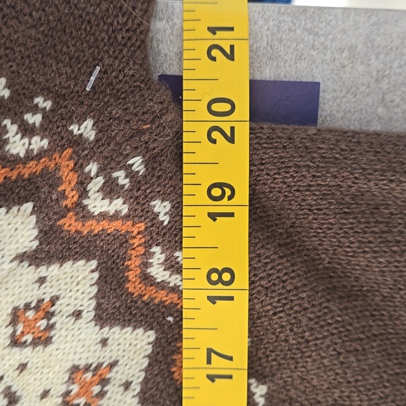 NWT Kiel James Patrick Orange and Brown pumpkin Fair Isle Sweater Size S Wool - Picture 11 of 11